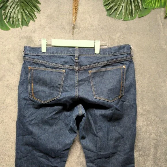 The Flirt Women Jeans Mid Rise Bootcut Leg Blue Dark Wash W:38 L:30 - Picture 11 of 16